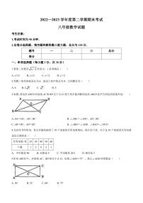 黑龙江省绥化市明水县2022-2023学年八年级下学期7月期末数学试题（含答案）