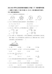 山东省济南市高新区2022-2023学年8年级下学期期末考试数学卷（含答案）