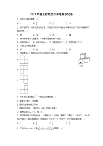 2023年湖北省武汉市中考数学试卷（含答案解析）