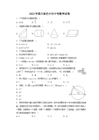 2023年四川省巴中市中考数学试卷（含答案解析）