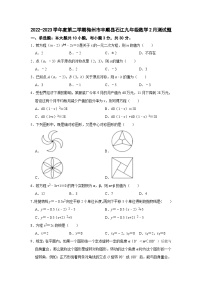 广东省梅州市丰顺县石江中学2022-2023学年九年级下学期2月月考数学试题(含答案)