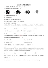 湖北省武汉市二桥中学2022-2023学年九年级下学期二月考数学试卷(含答案)