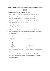 湖南省长沙市雨花区2022-2023学年八年级下学期期末数学试卷（含答案）