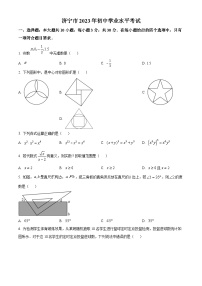 2023年山东省济宁市中考数学真题