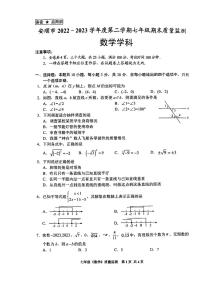 贵州省安顺市2022-2023学年七年级下学期数学期末试卷