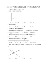 2022-2023学年北京市东城区七年级（下）期末考试数学试卷（含解析）
