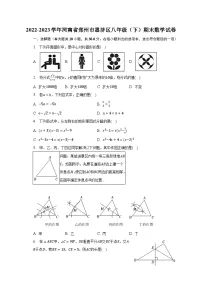 2022-2023学年河南省郑州市惠济区八年级(下)期末数学试卷(含解析)