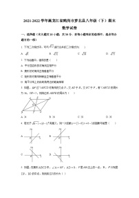 黑龙江省鹤岗市萝北县2021-2022学年下学期八年级期末评价考试数学试卷(含答案)