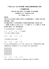 河北省廊坊市广阳区2022-2023学年八年级下学期期末数学试题（含答案）