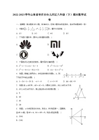 山东省枣庄市台儿庄区2022-2023学年八年级下学期期末数学试卷+（含答案）