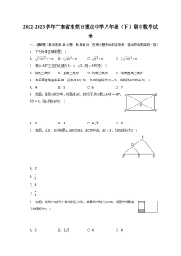 2022-2023学年广东省东莞市重点中学八年级（下）期中数学试卷