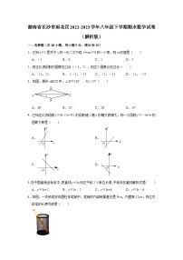 湖南省长沙市雨花区2022-2023学年八年级下学期期末数学试卷