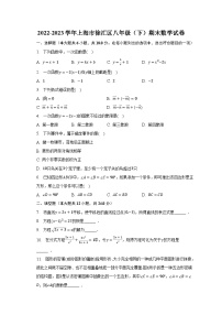 2022-2023学年上海市徐汇区八年级（下）期末数学试卷（含解析）