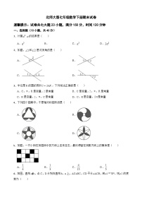 七年级数学下册期末模拟试卷-北师大版