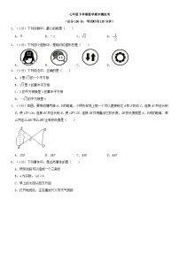 七年级下学期数学期末模拟考