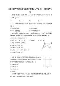 2022-2023学年河北省石家庄市栾城区七年级（下）期末数学试卷