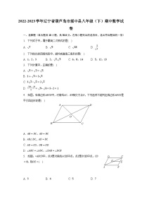 +辽宁省葫芦岛市绥中县2022-2023学年八年级下学期期中数学试卷+