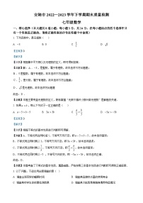 精品解析：湖北省孝感市安陆市2022-2023学年七年级下学期6月期末数学试题（解析版）