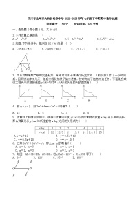 四川省达州市大竹县杨家中学2022-2023学年七年级下学期期中数学试题