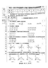 吉林省吉林市第二十三中学2022-2023学年八年级下学期7月期末数学试题