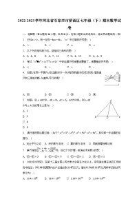 2022-2023学年河北省石家庄市桥西区七年级（下）期末数学试卷（含解析）