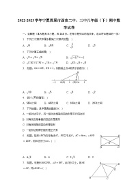 2022-2023学年宁夏固原市西吉二中、三中八年级（下）期中数学试卷（含解析）