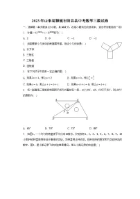 2023年山东省聊城市阳谷县中考数学三模试卷(含解析)