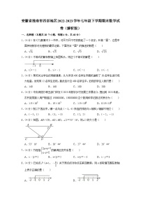 安徽省淮南市西部地区2022-2023学年七年级下学期期末数学试卷（含答案）