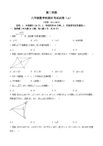 八年级下学期期末数学试题 (3)