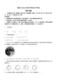 2023年山东省泰安市中考数学真题(无答案)