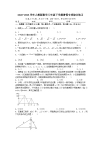 2022-2023学年人教版数学八年级下学期暑假专项综合练习