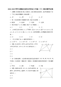 2022-2023学年安徽省合肥市庐阳区八年级（下）期末数学试卷（含解析）