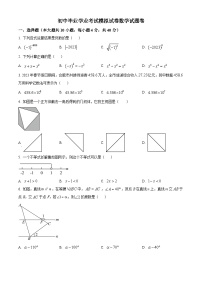 精品解析：安徽省合肥市新站区中考二模数学试卷