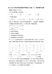 2022-2023学年河南省信阳市平桥区八年级(下)期末数学试卷(含解析)