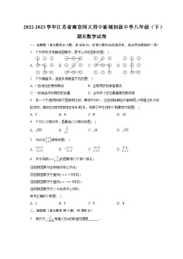 2022-2023学年江苏省南京师大附中新城初级中学八年级（下）期末数学试卷（含解析）