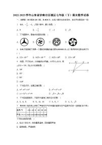 山东省济南市历城区2022-2023学年七年级下学期期末考试数学试卷(含答案)