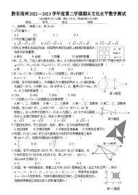 贵州省_黔东南州2022-2023学年八年级下学期期末考试+数学试卷（含答案）