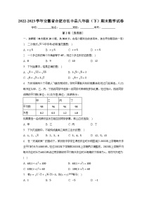 2022-2023学年安徽省合肥市长丰县八年级（下）期末数学试卷（含解析）