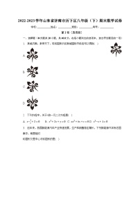 2022-2023学年山东省济南市历下区八年级（下）期末数学试卷（含解析）