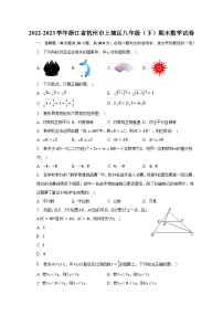 2022-2023学年浙江省杭州市上城区八年级（下）期末数学试卷（含解析）