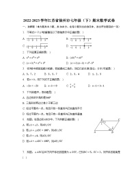 2022-2023学年江苏省徐州市七年级（下）期末数学试卷（含解析）