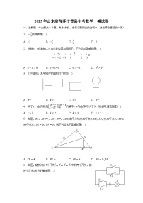 2023年山东省菏泽市曹县中考数学一模试卷（含解析）