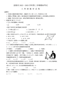 河南省洛阳市2022-2023学年八年级下学期期末考试数学试卷（含答案）