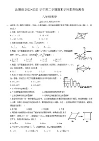 河南省洛阳市汝阳县2022-2023学年八年级下学期7月期末数学试题（含答案）