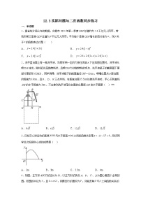 数学九年级上册第二十二章 二次函数22.3 实际问题与二次函数当堂达标检测题
