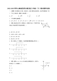 2022-2023学年云南省昆明市盘龙区八年级(下)期末数学试卷