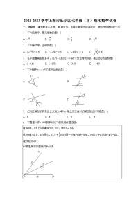 2022-2023学年上海市长宁区七年级(下)期末数学试卷
