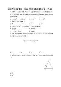 2023年江苏省南京一中实验学校中考数学模拟试卷（6月份）（含解析）