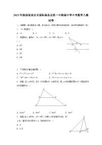 2023年陕西省西安市国际港务区铁一中陆港中学中考数学八模试卷（含解析）