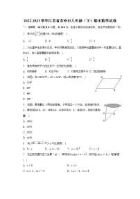 江苏省苏州市2022-2023学年八年级下学期期末数学试卷（含答案）